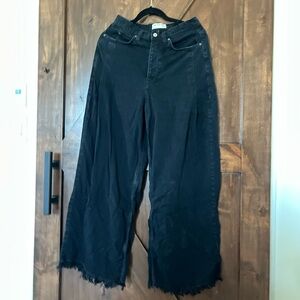 We The Free Black Flare Wide-Leg Jeans